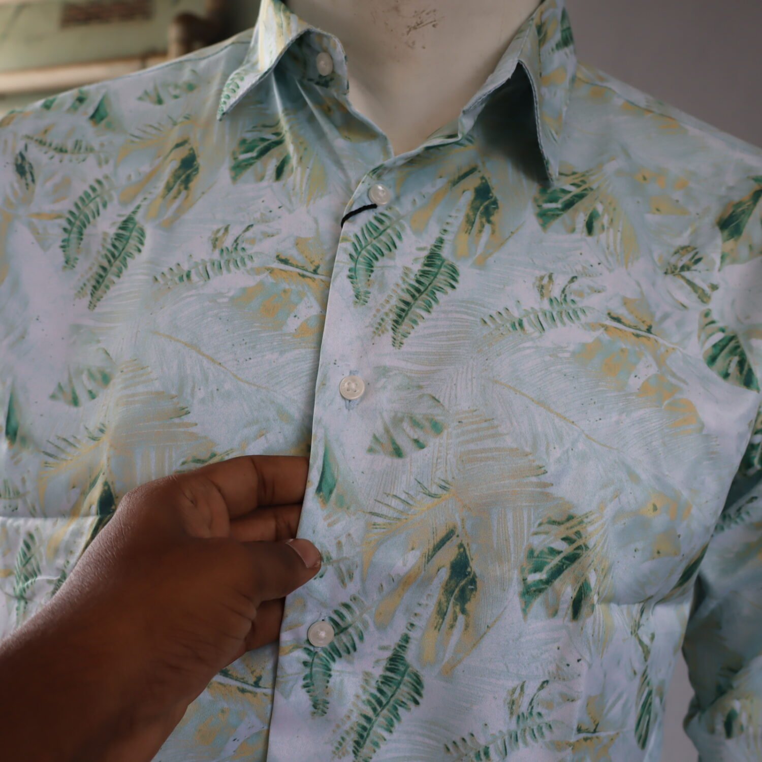Satin Printed shirt - Image 3