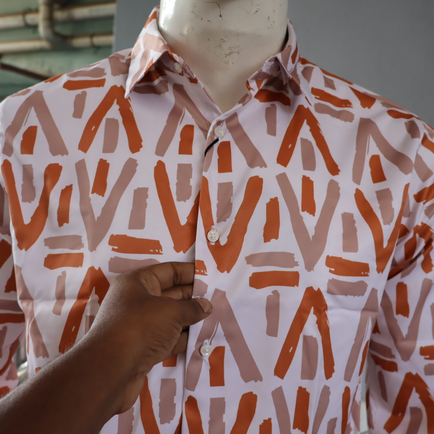 Satin Printed shirt - Image 3