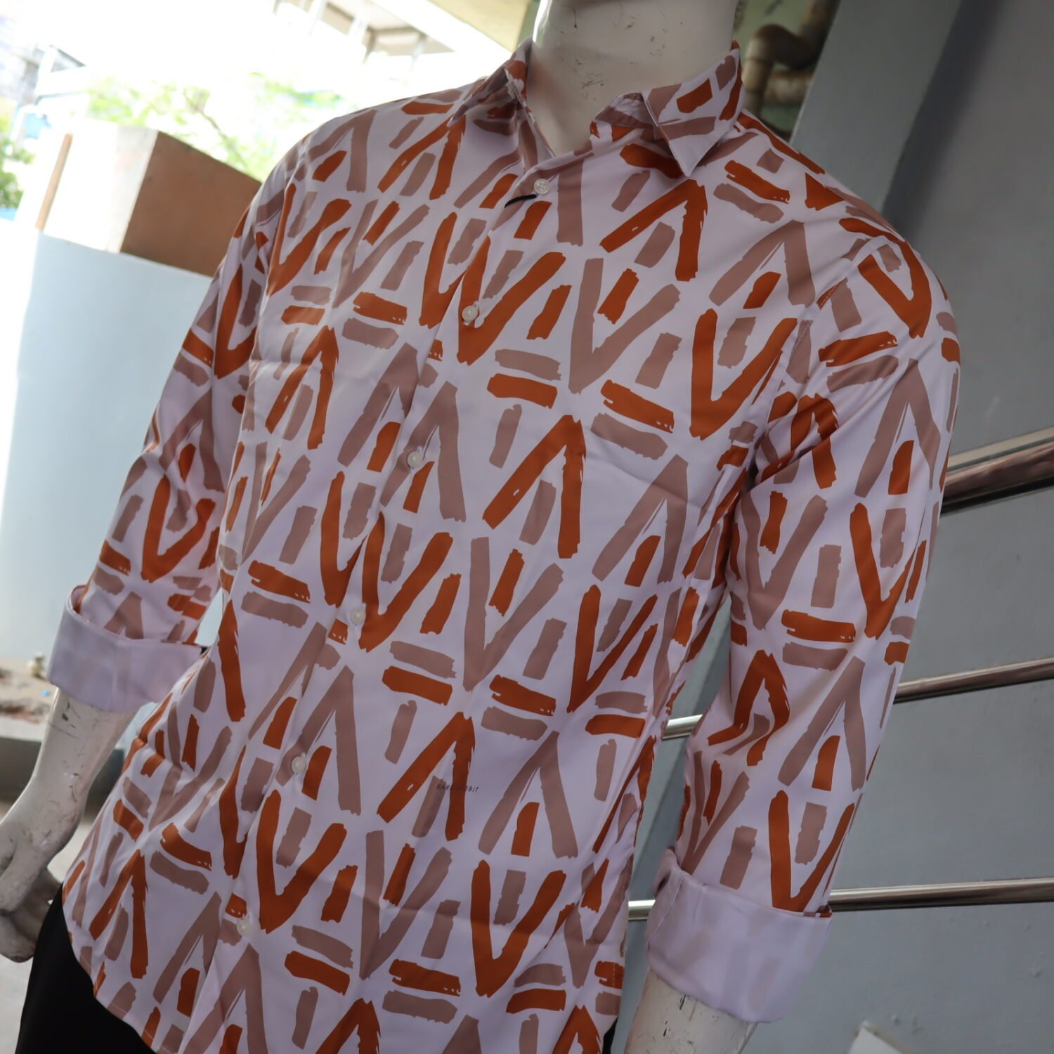Satin Printed shirt - Image 4
