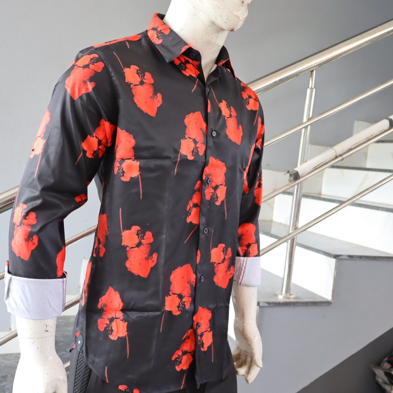Satin Printed shirt - Image 3