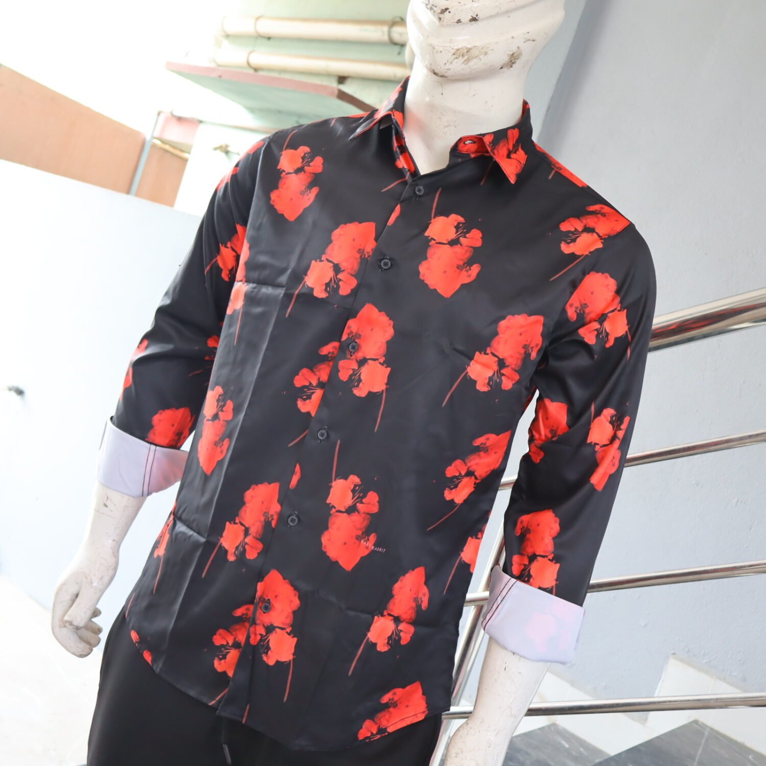 Satin Printed shirt - Image 5