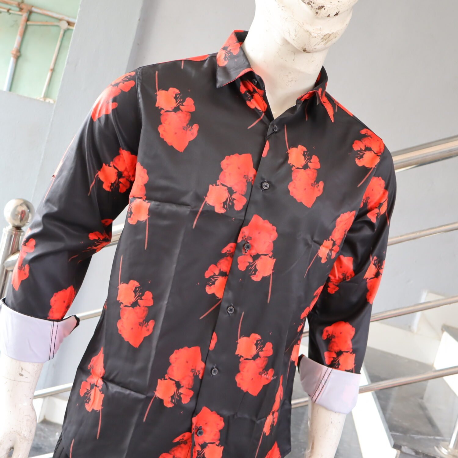 Satin Printed shirt - Image 2