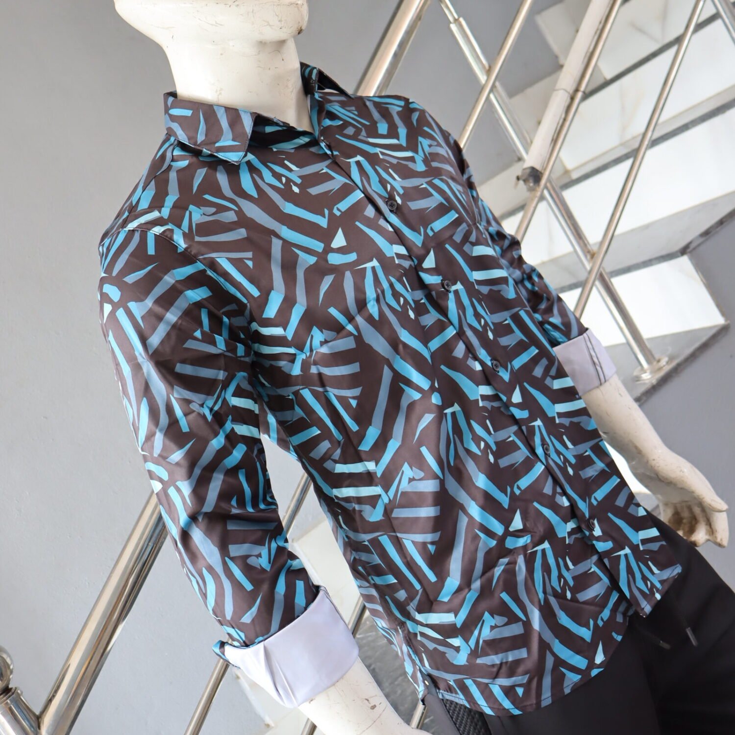 Satin Printed shirt - Image 3