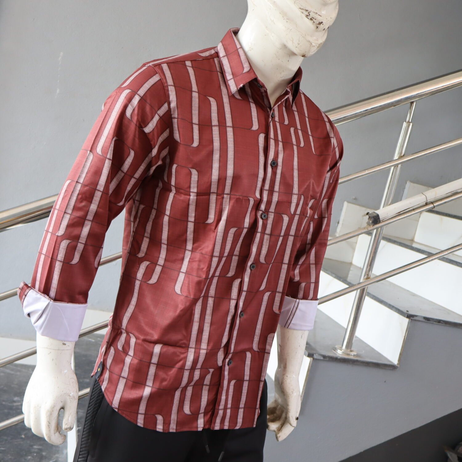 Satin Printed shirt - Image 4