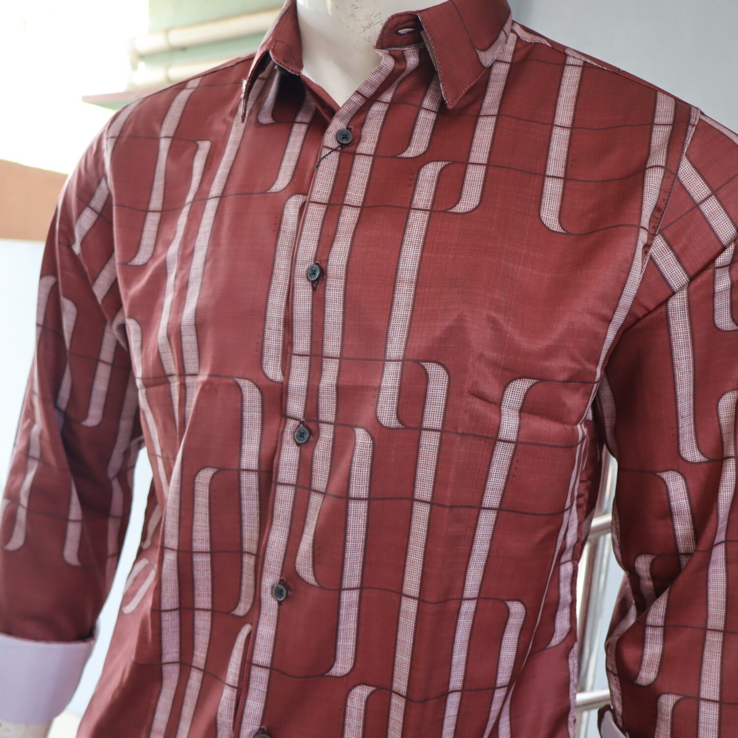 Satin Printed shirt - Image 5