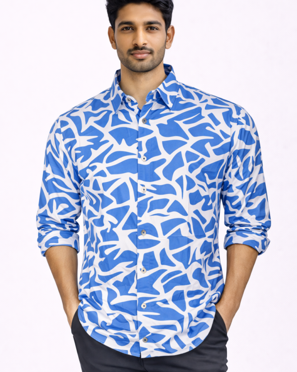 Premium quality satin printed shirt